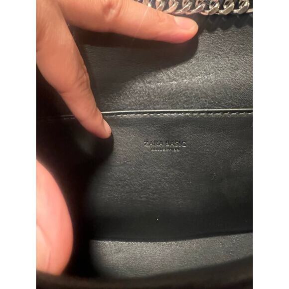 ZARA Quilted Patches Chain Crossbody bag black - Picture 7 of 7